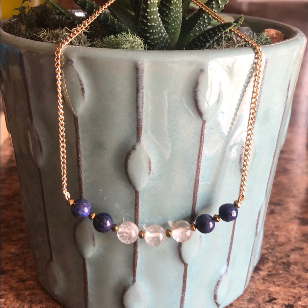 Lapis And Quartzite Necklace